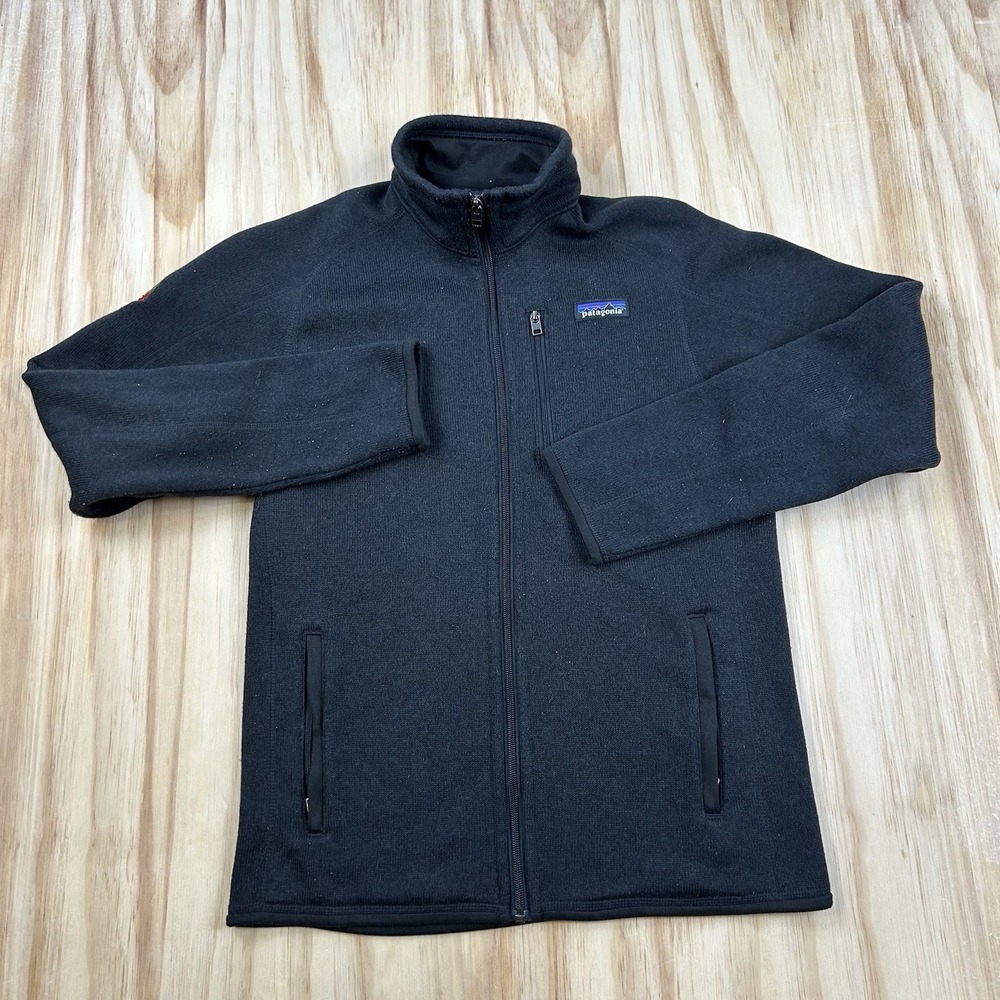 Patagonia Men's Better Sweater Full Zip Fleece Jacket Gray Logo Small Outdoor Hi